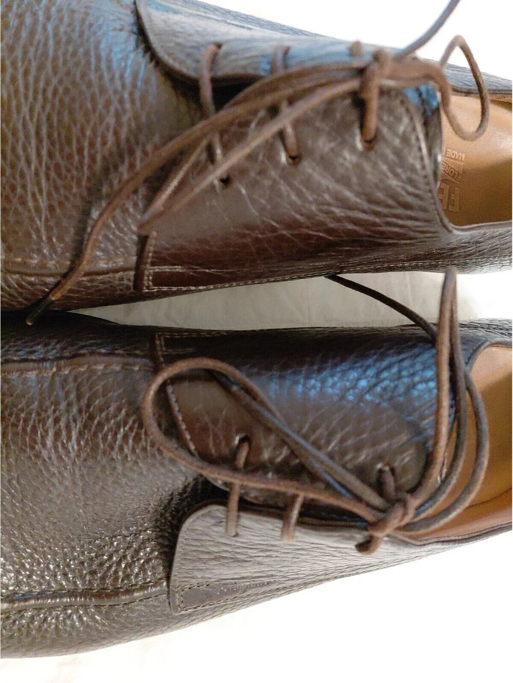 Salvatore Ferragamo Mens Shoes Size 11 Brown Excellent Condition #741